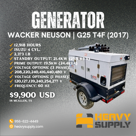 GENERATOR | WACKER NEUSON | G25 T4F (2017)