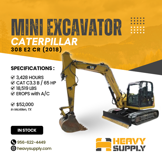 MINI EXCAVATOR | CATERPILLAR | 308 E2 CR (2018)