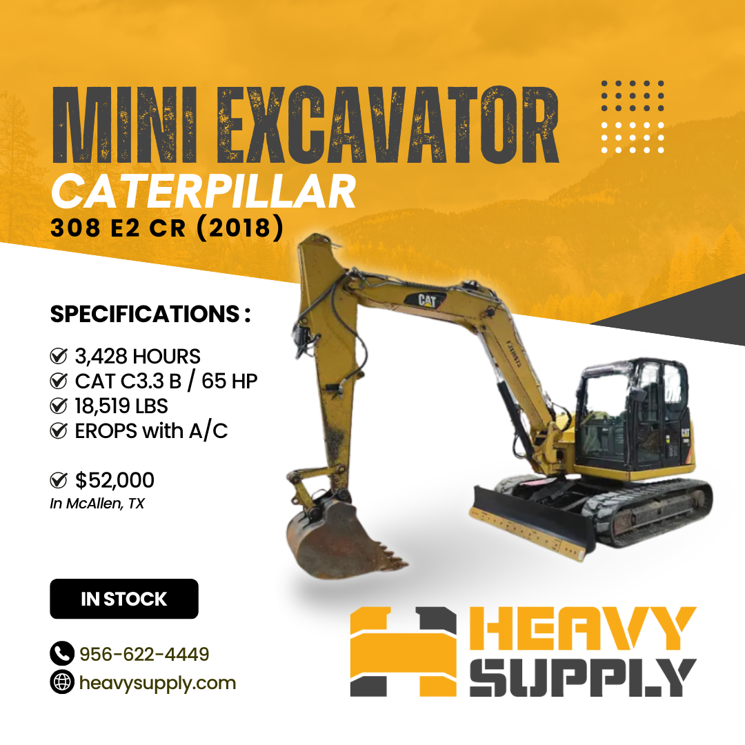 MINI EXCAVATOR | CATERPILLAR | 308 E2 CR (2018)