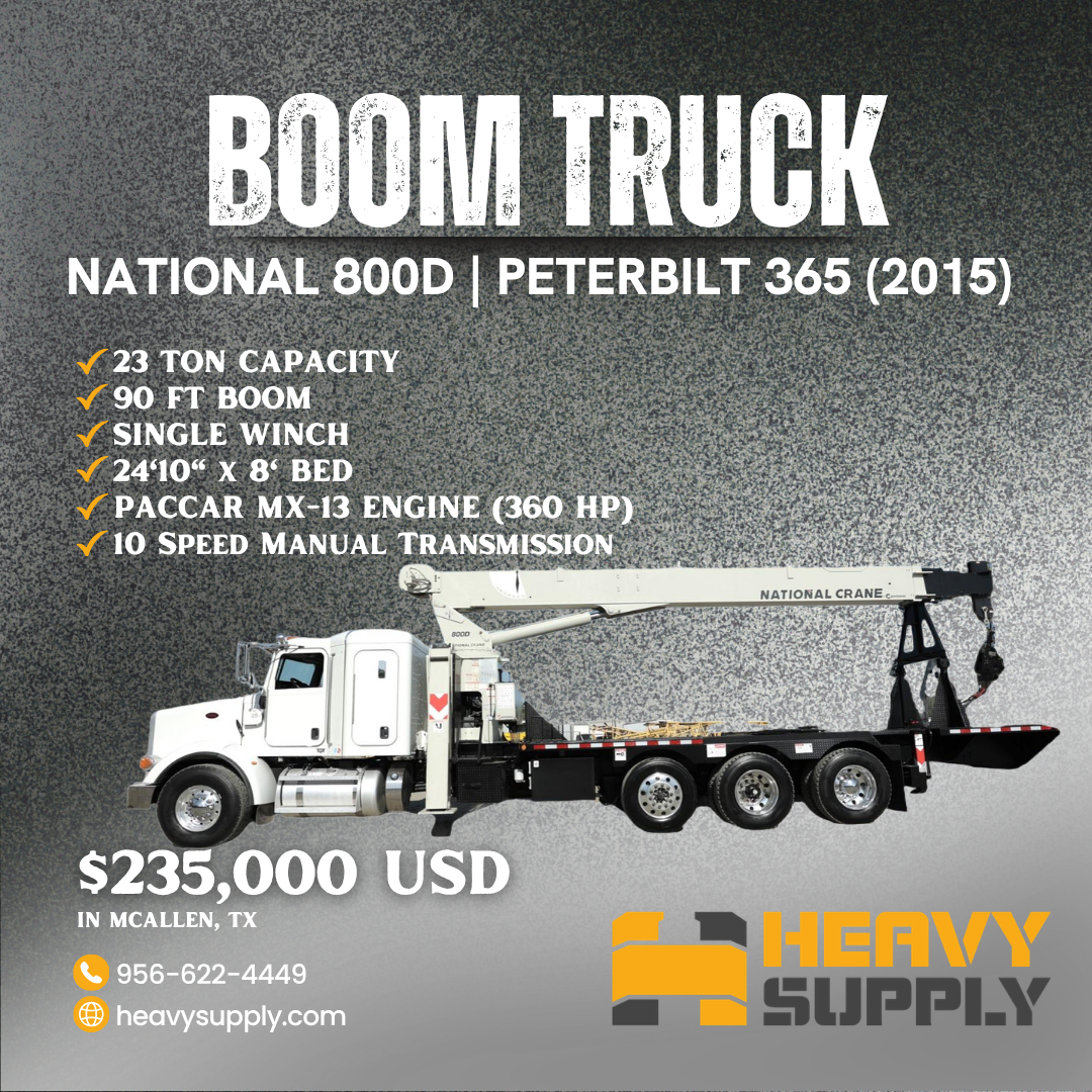 BOOM TRUCK | NATIONAL 800D | Peterbiilt 365 (2015)