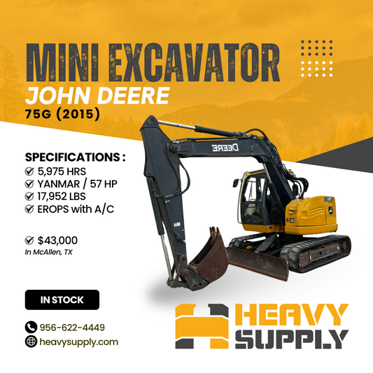 MINI EXCAVATOR | JOHN DEERE | 75G (2018)