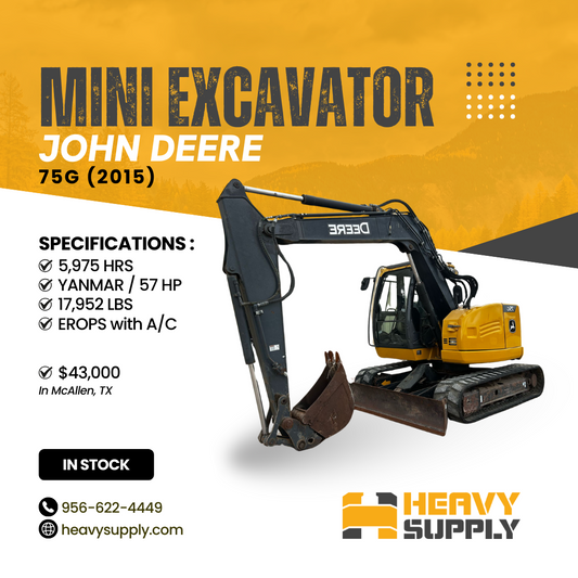 MINI EXCAVATOR | JOHN DEERE | 75G (2018)